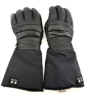 Castre Leather Gloves Winter Riding Black Gloves Size Large